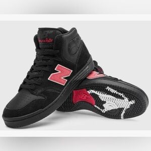 New balance Black and Red High-Top Sneakers